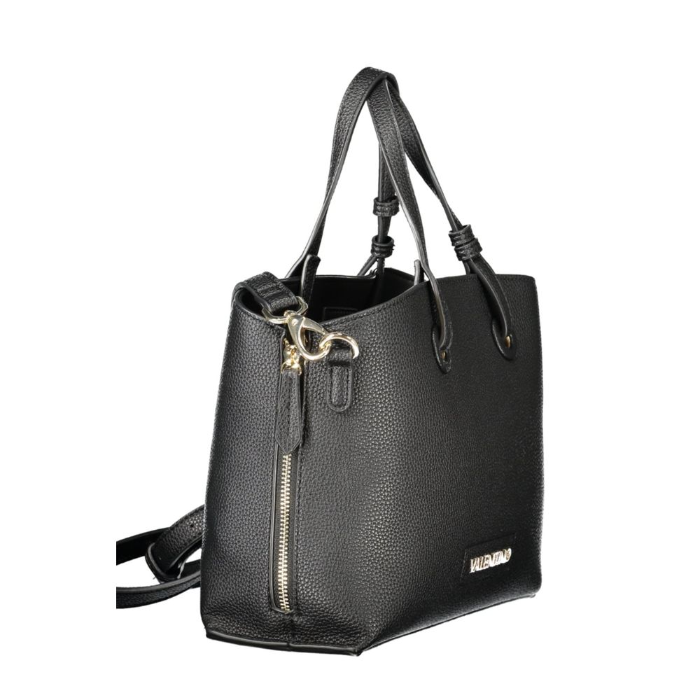 Mario Valentino Black Faux Leather Women's Handbag