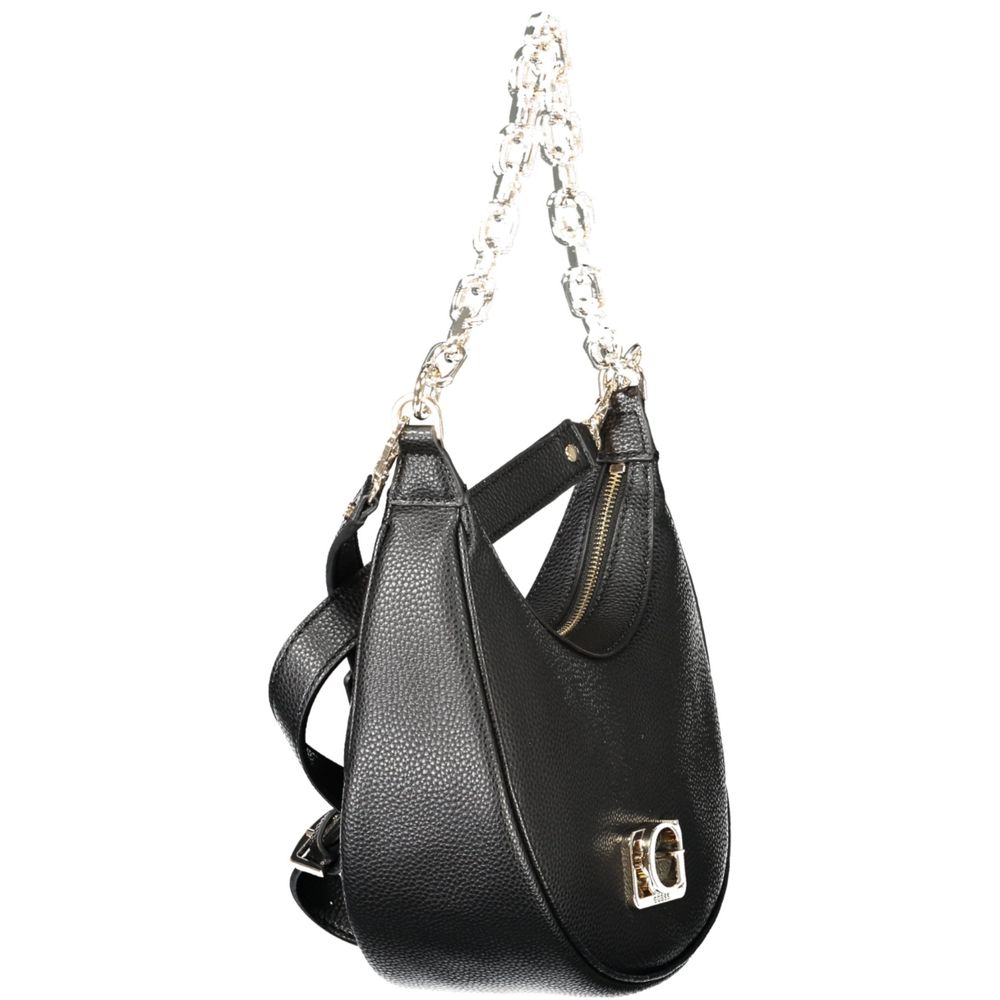 Guess Jeans Black Circe Handbag – Faux Leather, Versatile Design