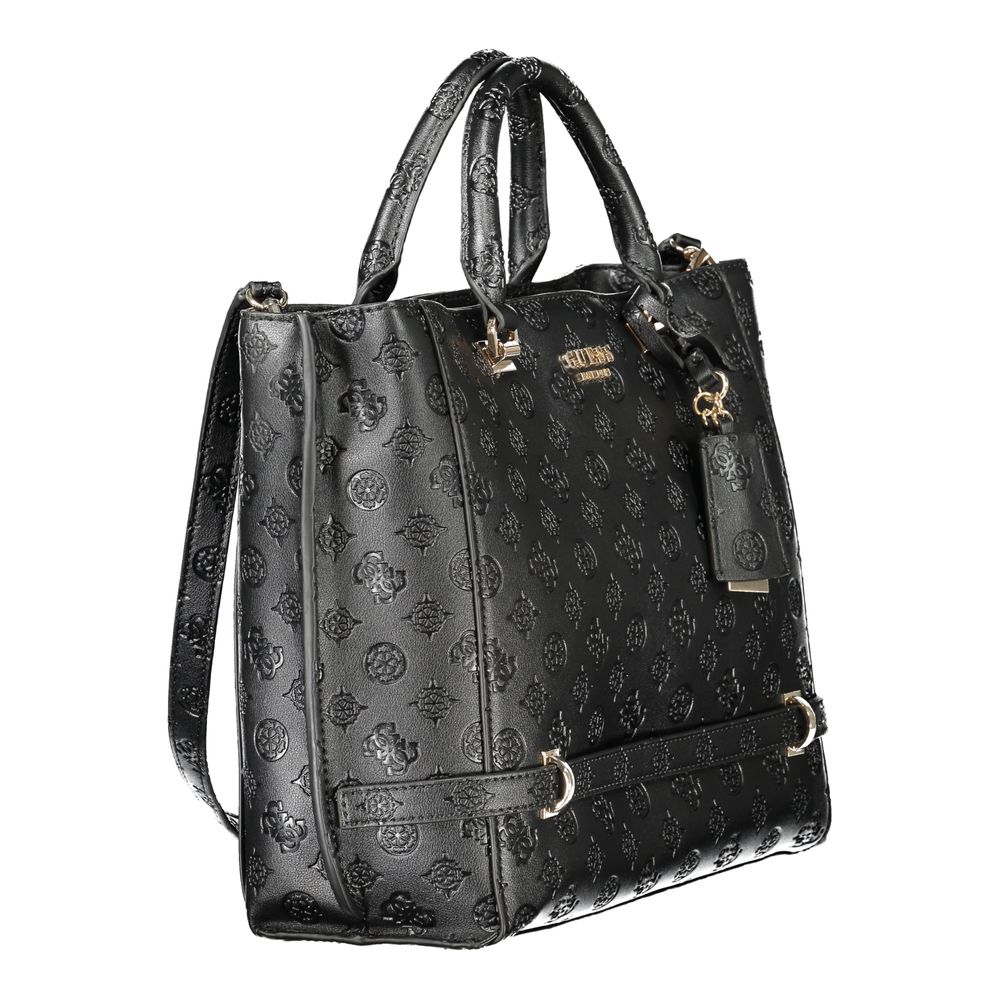 Guess Jeans Black ZARELA Handbag – Faux Leather, Stylish Design