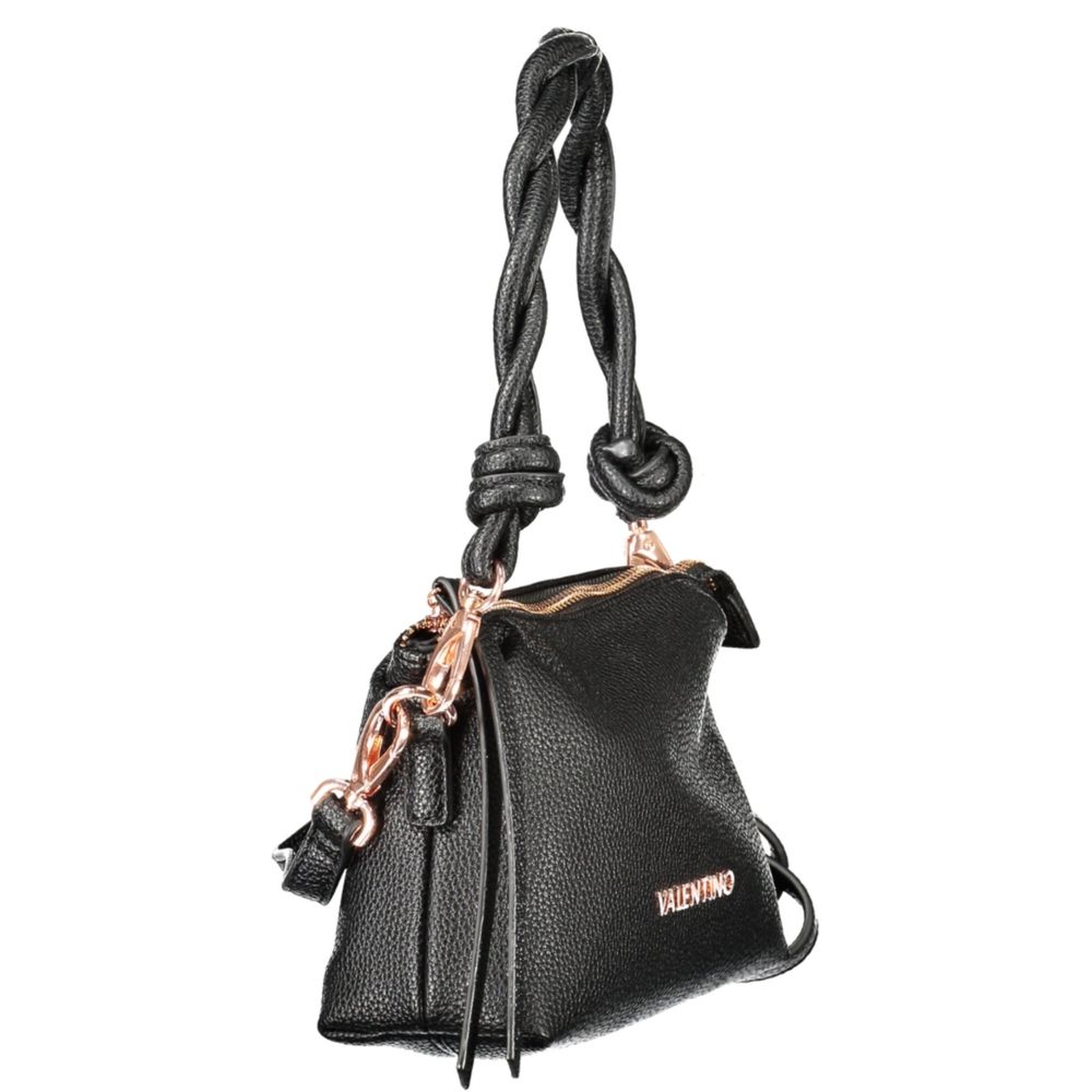 Mario Valentino Black Faux Leather Handbag