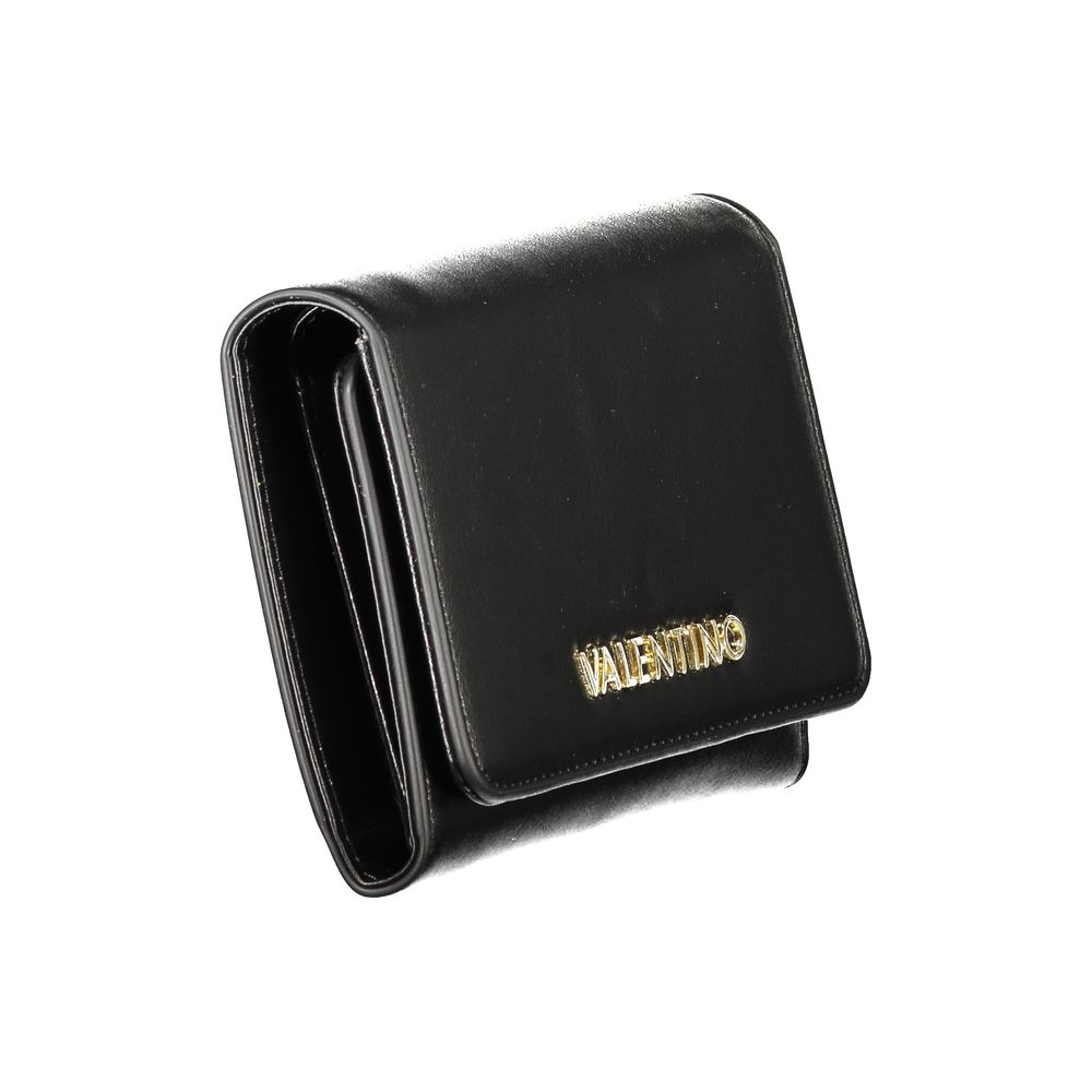 Mario Valentino Black Faux Leather Wallet for Women