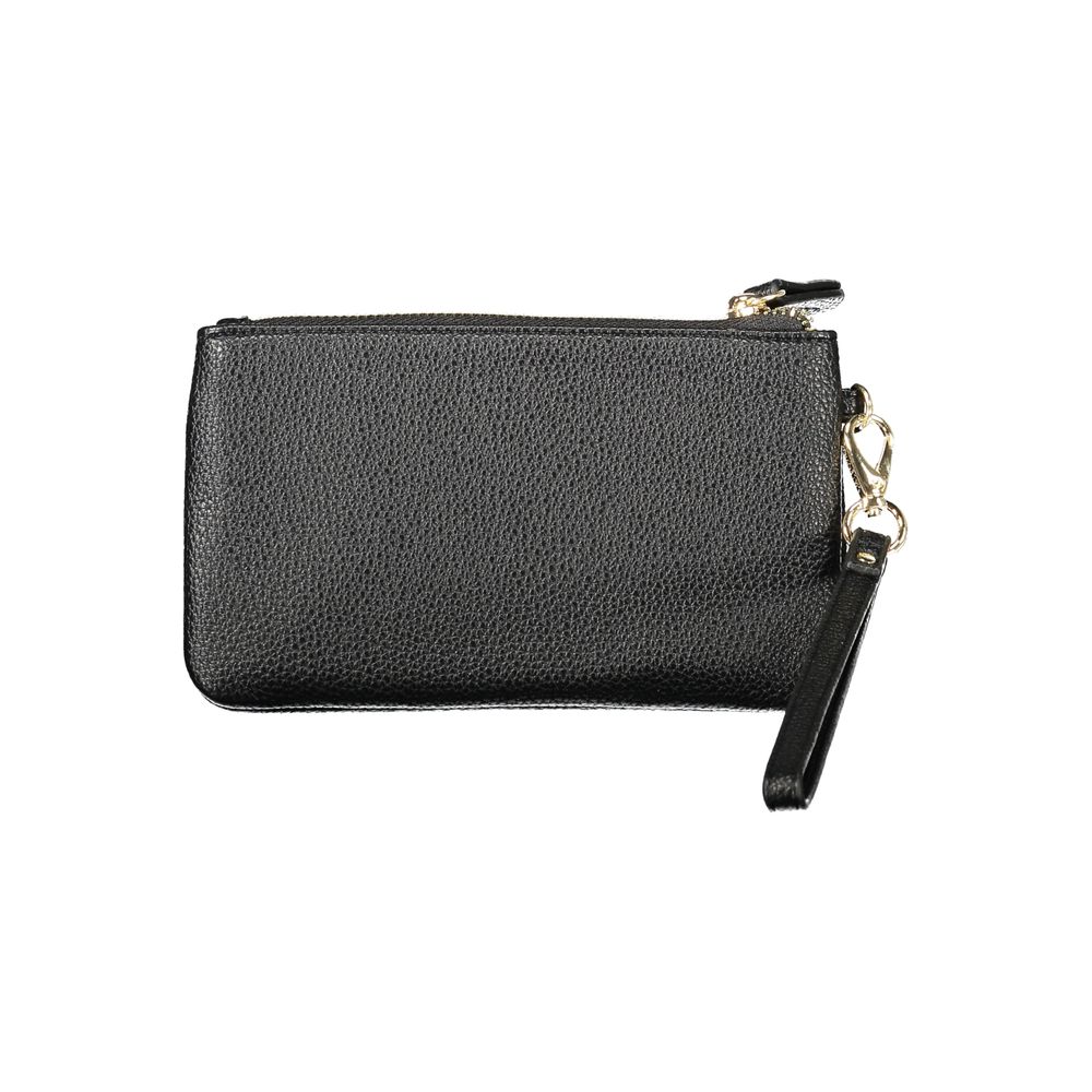 Mario Valentino Black Faux Leather Women's Wallet