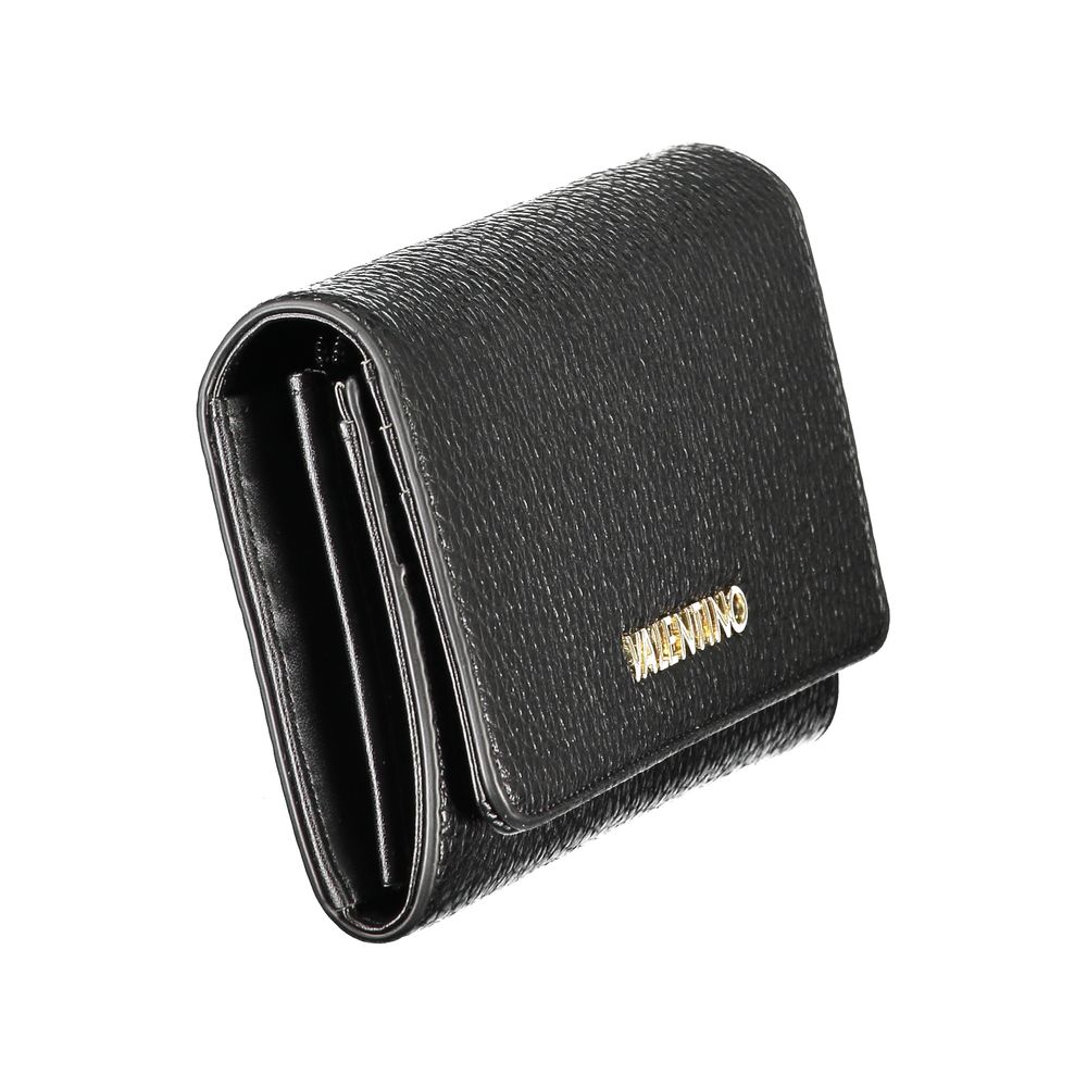 Mario Valentino Black Faux Leather Women's Wallet