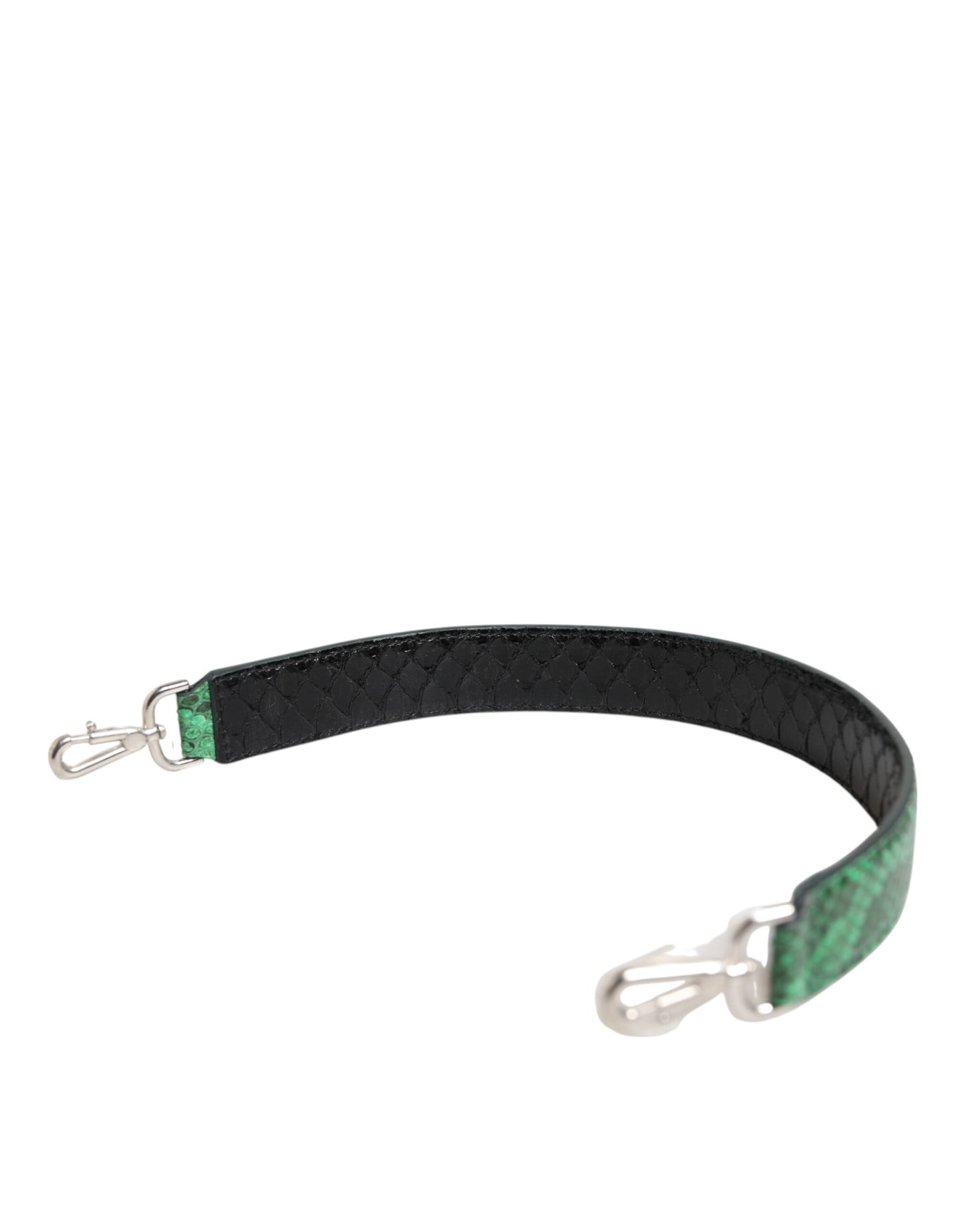 Dolce & Gabbana Black Green Exotic Leather Shoulder Strap Bag