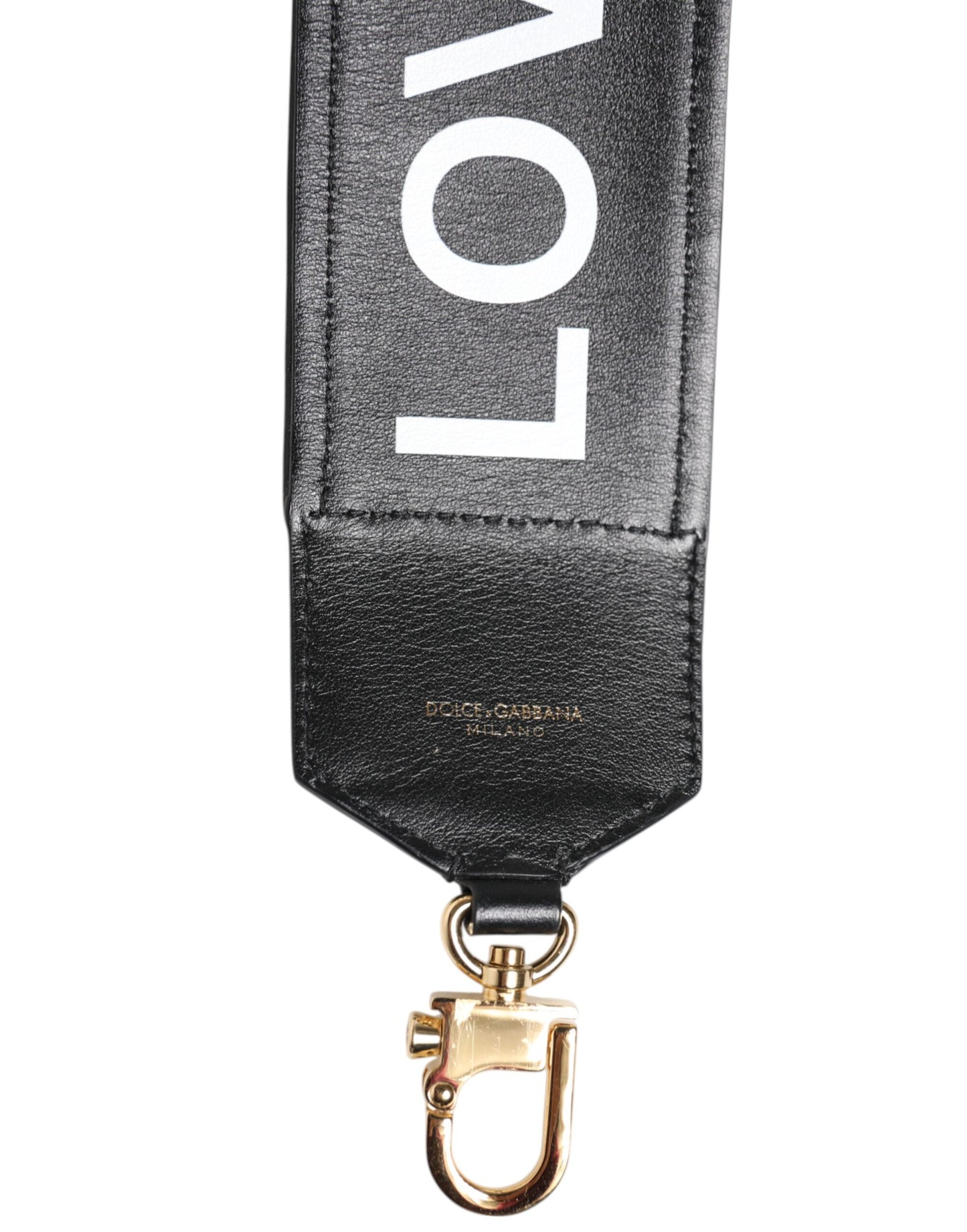 Dolce & Gabbana Black Leopard Print Reversible Shoulder Strap