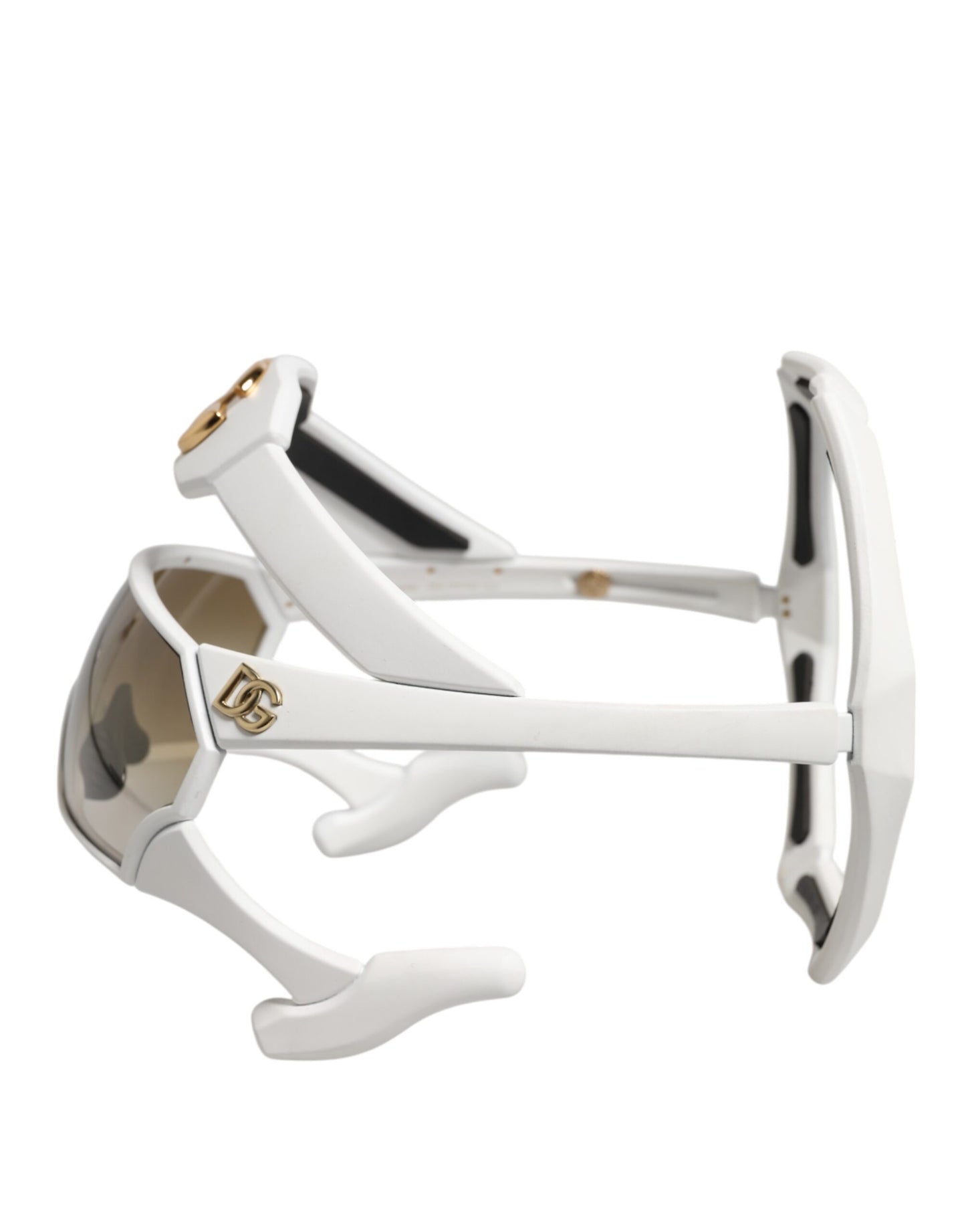 Dolce & Gabbana White Acetate Next Generation Runway Mask Sunglasses