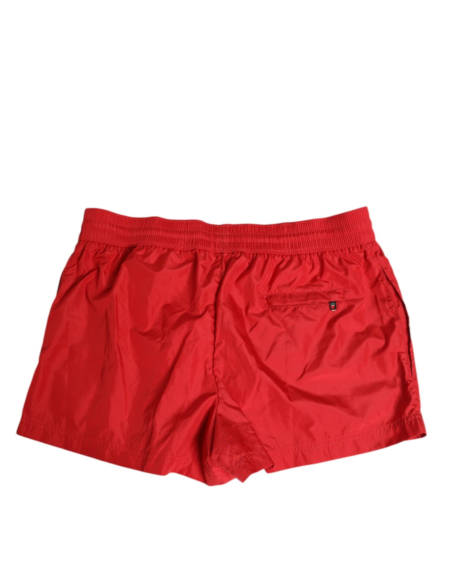 Dolce & Gabbana Red Drawstring Beachwear Men's Swim Shorts