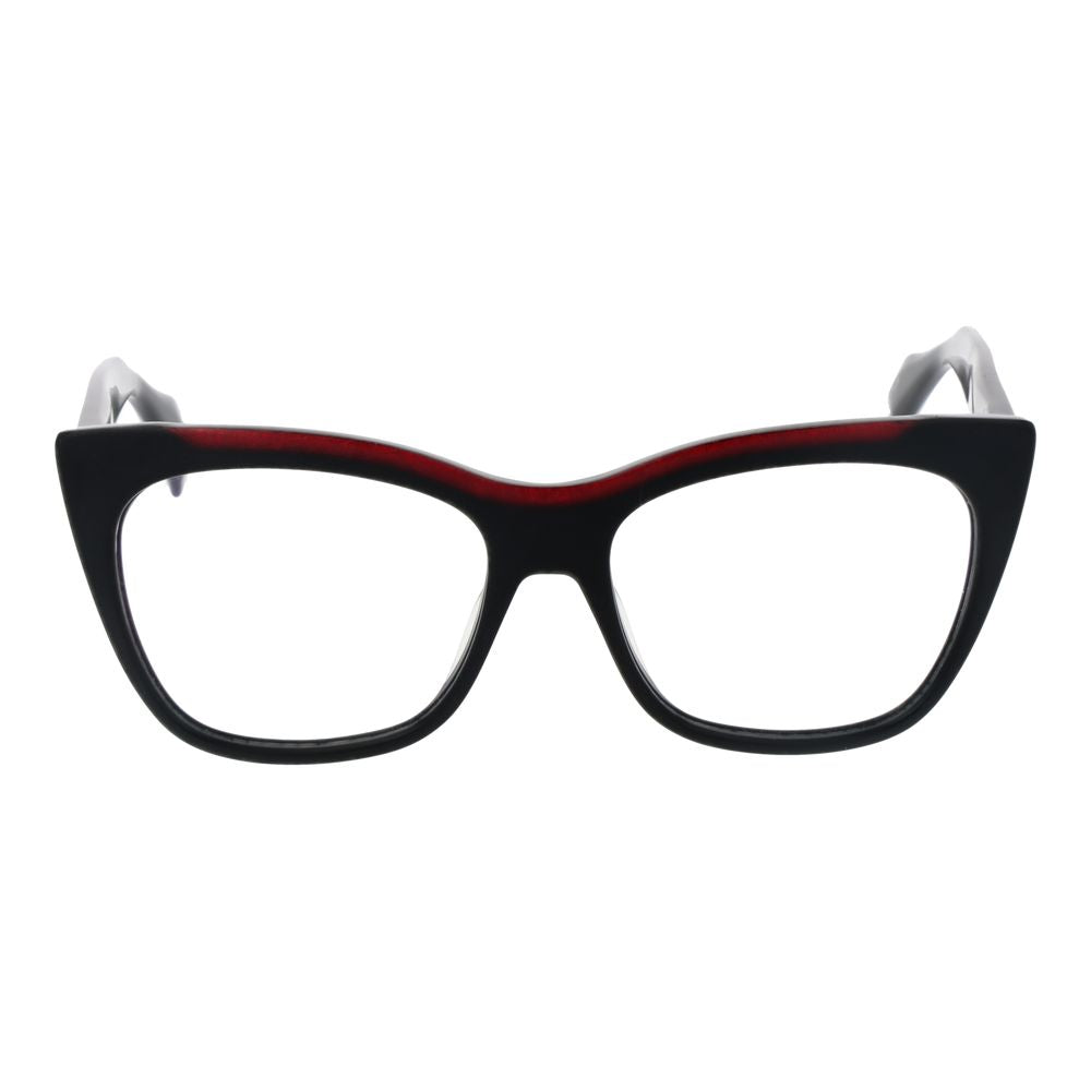 Yohji Yamamoto Black Men’s Optical Frames – Cat Eye Style