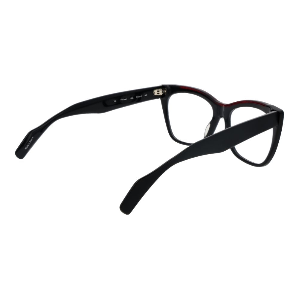 Yohji Yamamoto Black Men’s Optical Frames – Cat Eye Style