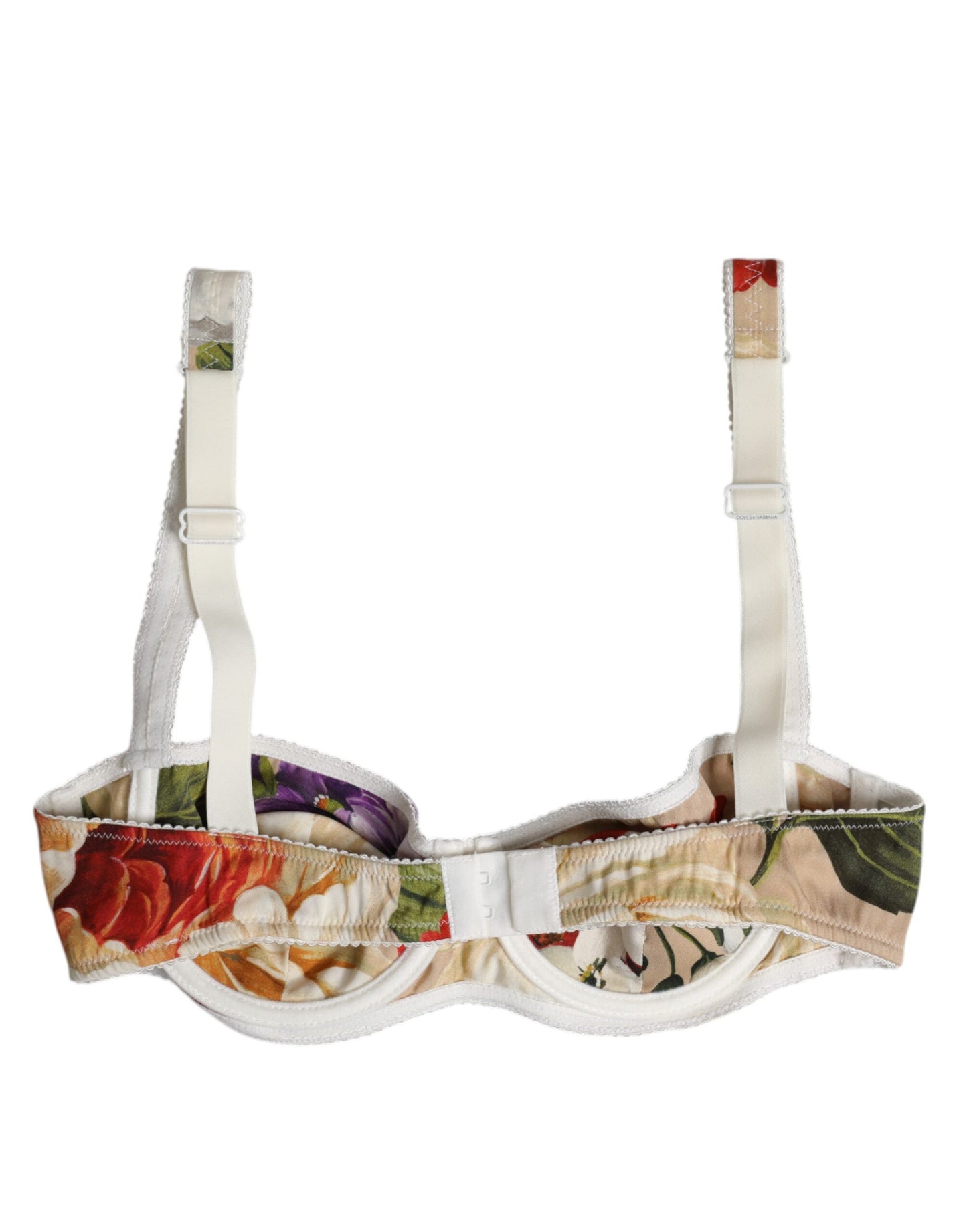 Dolce & Gabbana Beige Floral Balconcino Underwired Bra
