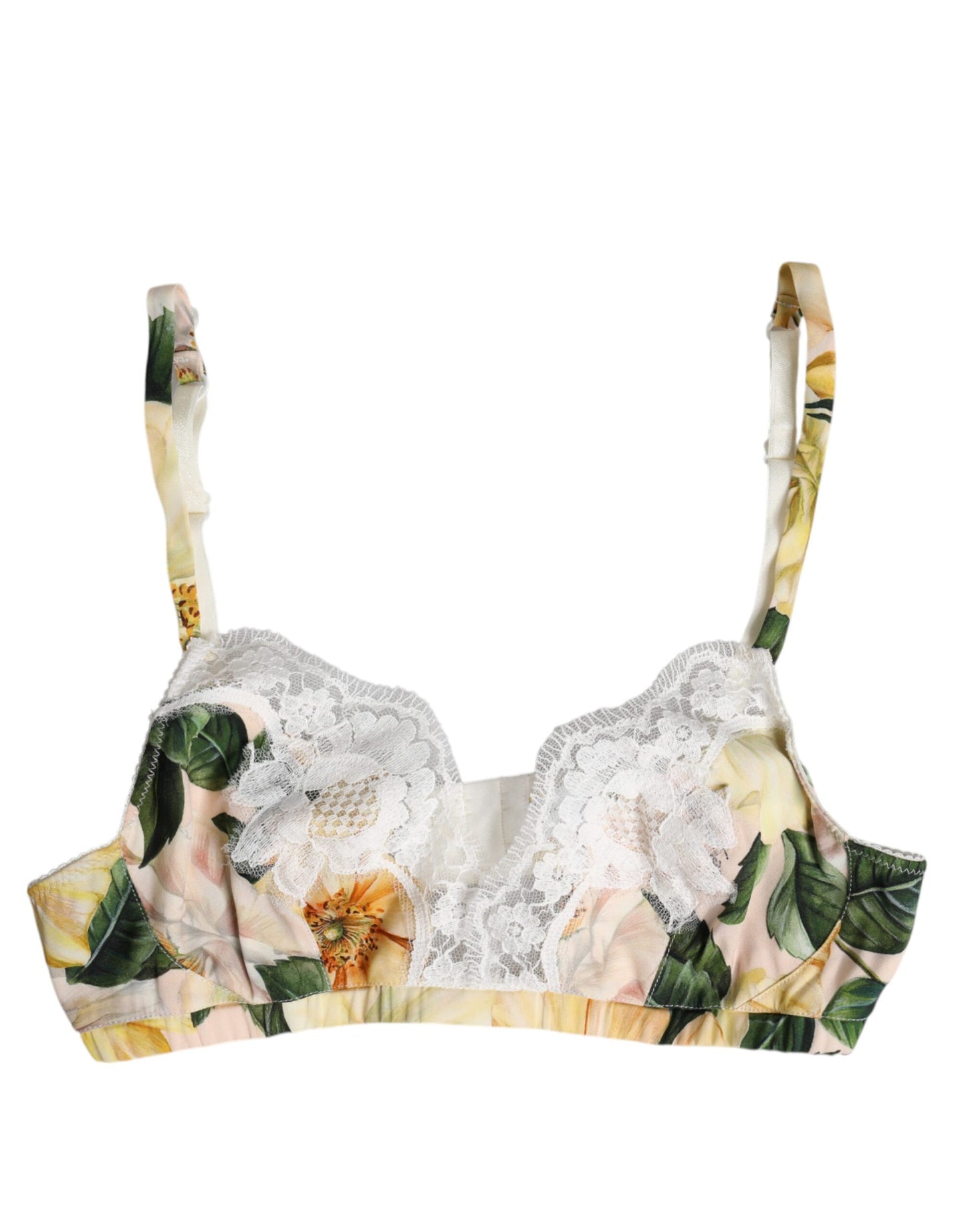 Dolce & Gabbana Multicolor Floral Print Non Wire Bra