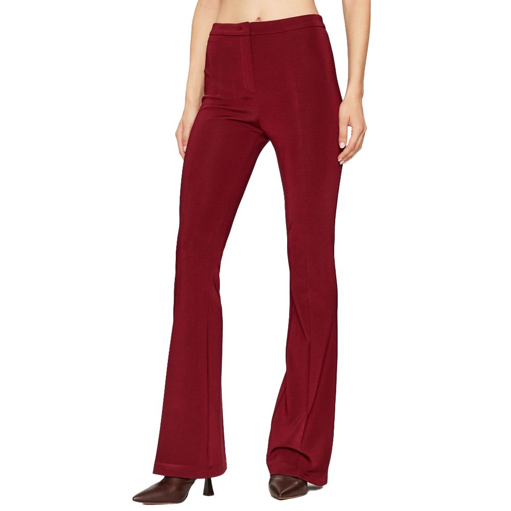 PINKO Red Fluid Neoprene Trousers