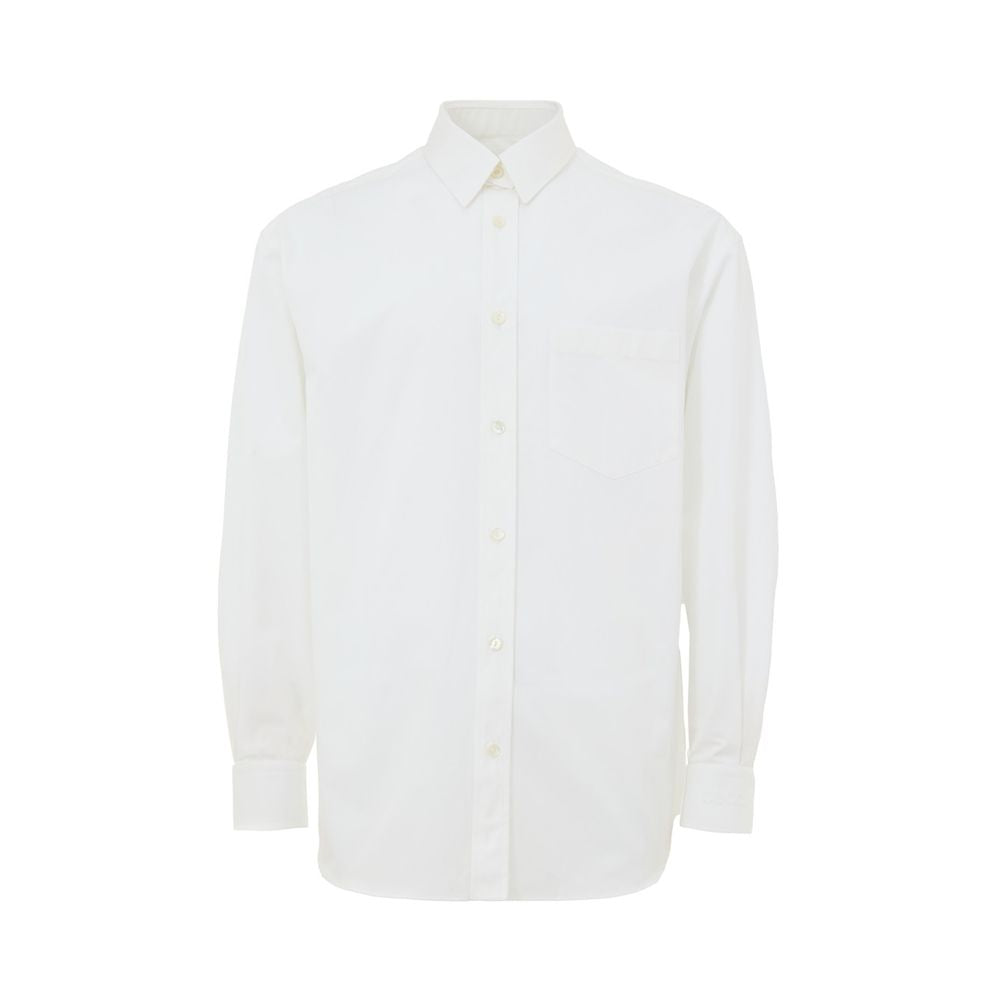 Gucci White Cotton Double Collar Poplin Shirt