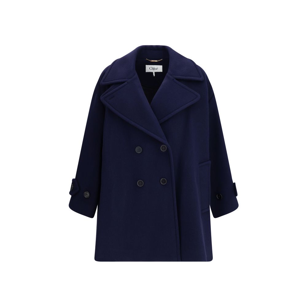 Chloé Oversized Double Breasted Wool Coat