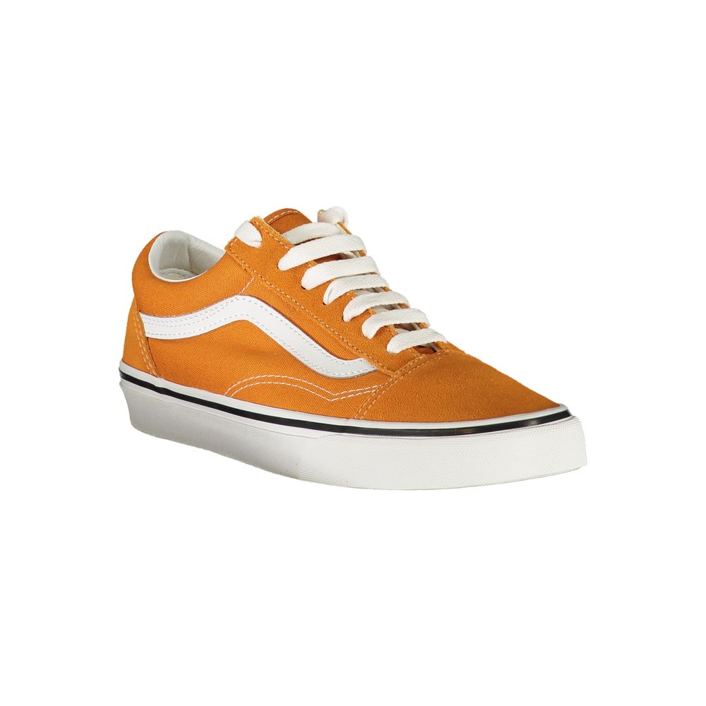 Vans Orange Polyester Sneaker - Old Skool Style with Contrasting Details