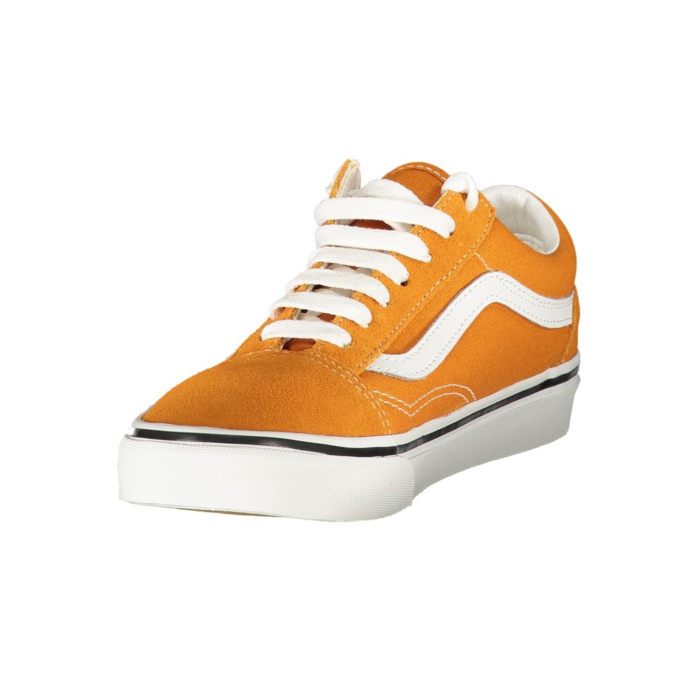 Vans Orange Polyester Sneaker - Old Skool Style with Contrasting Details