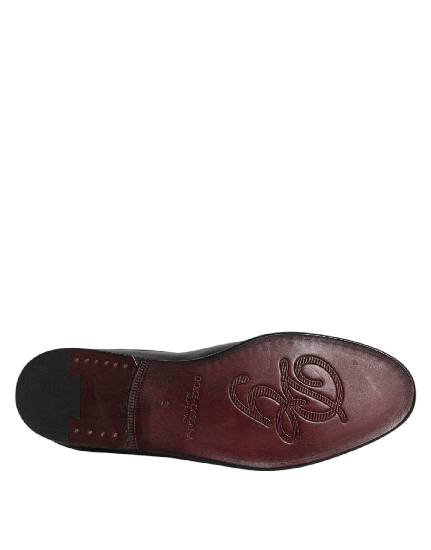 Dolce & Gabbana Black Calfskin Leather Slip On Loafers