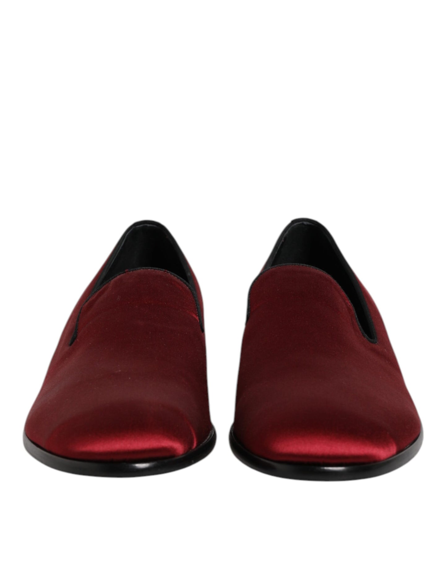 Dolce & Gabbana Red Velvet Slip On Loafers
