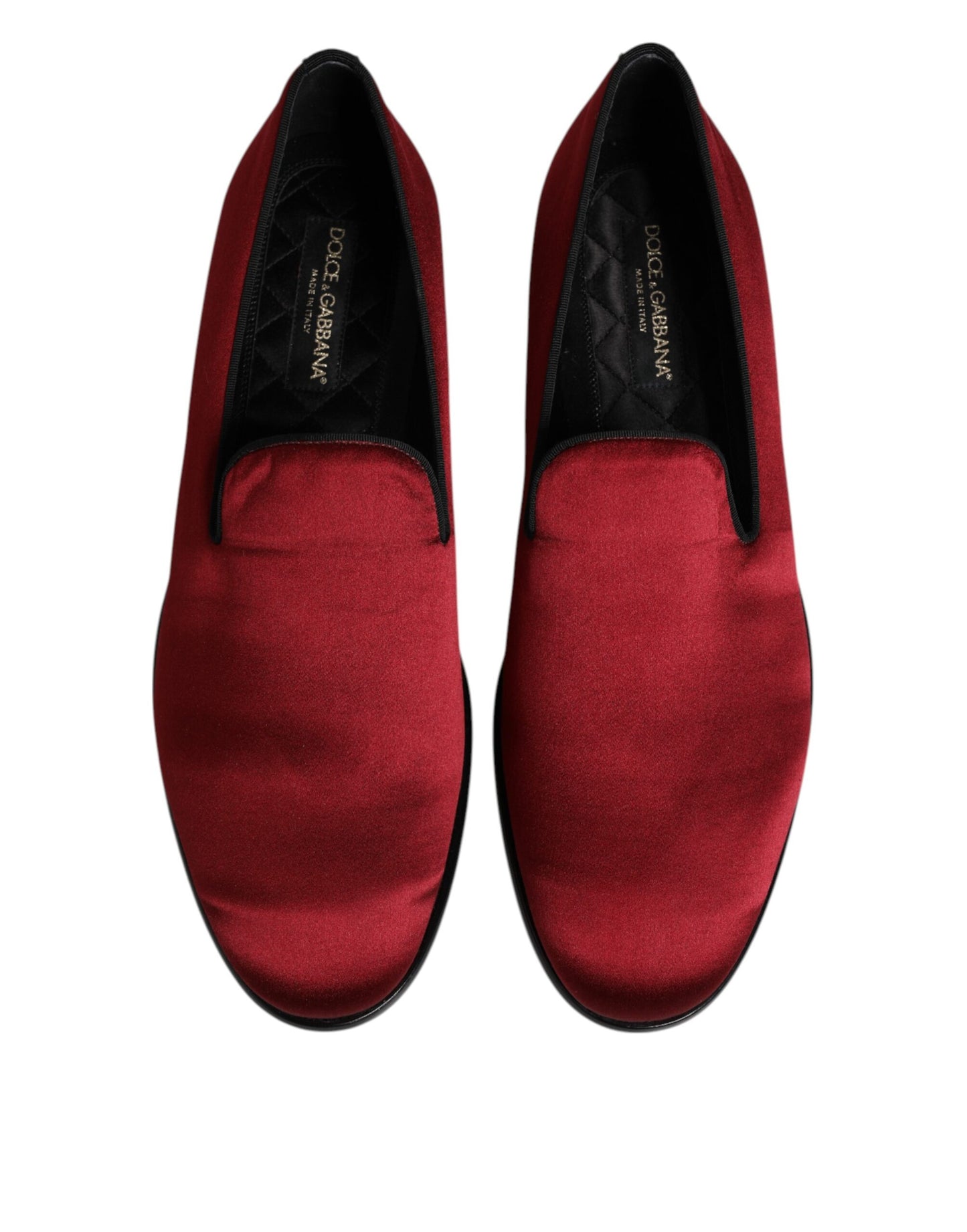 Dolce & Gabbana Red Velvet Slip On Loafers