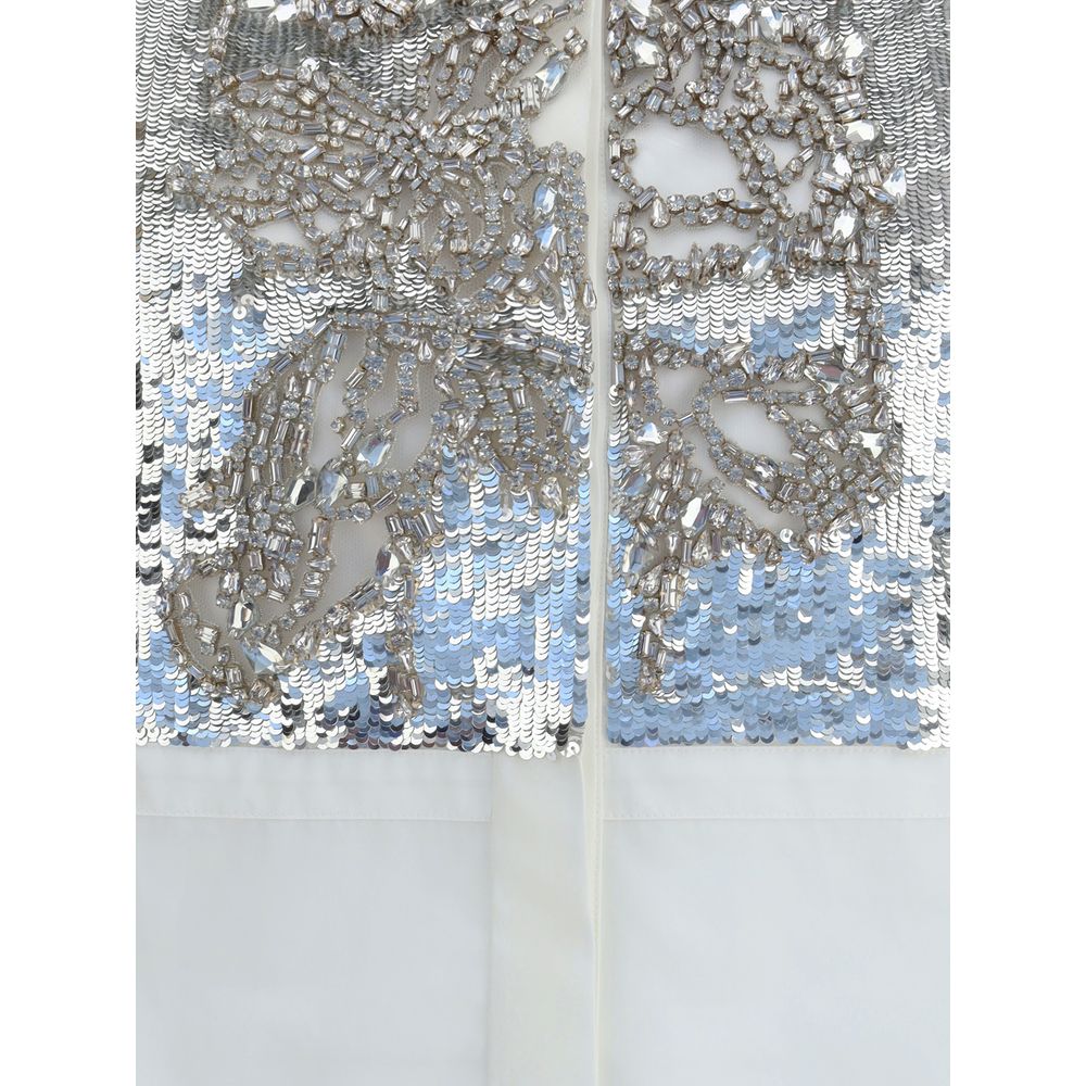 Alexander McQueen Crystal Embroidered Shirt