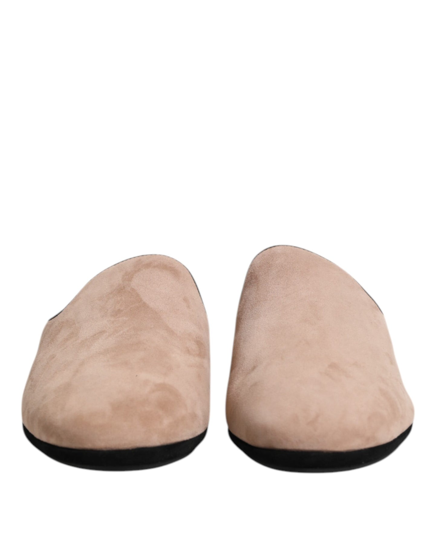 Dolce & Gabbana Beige Capra Suede Slides