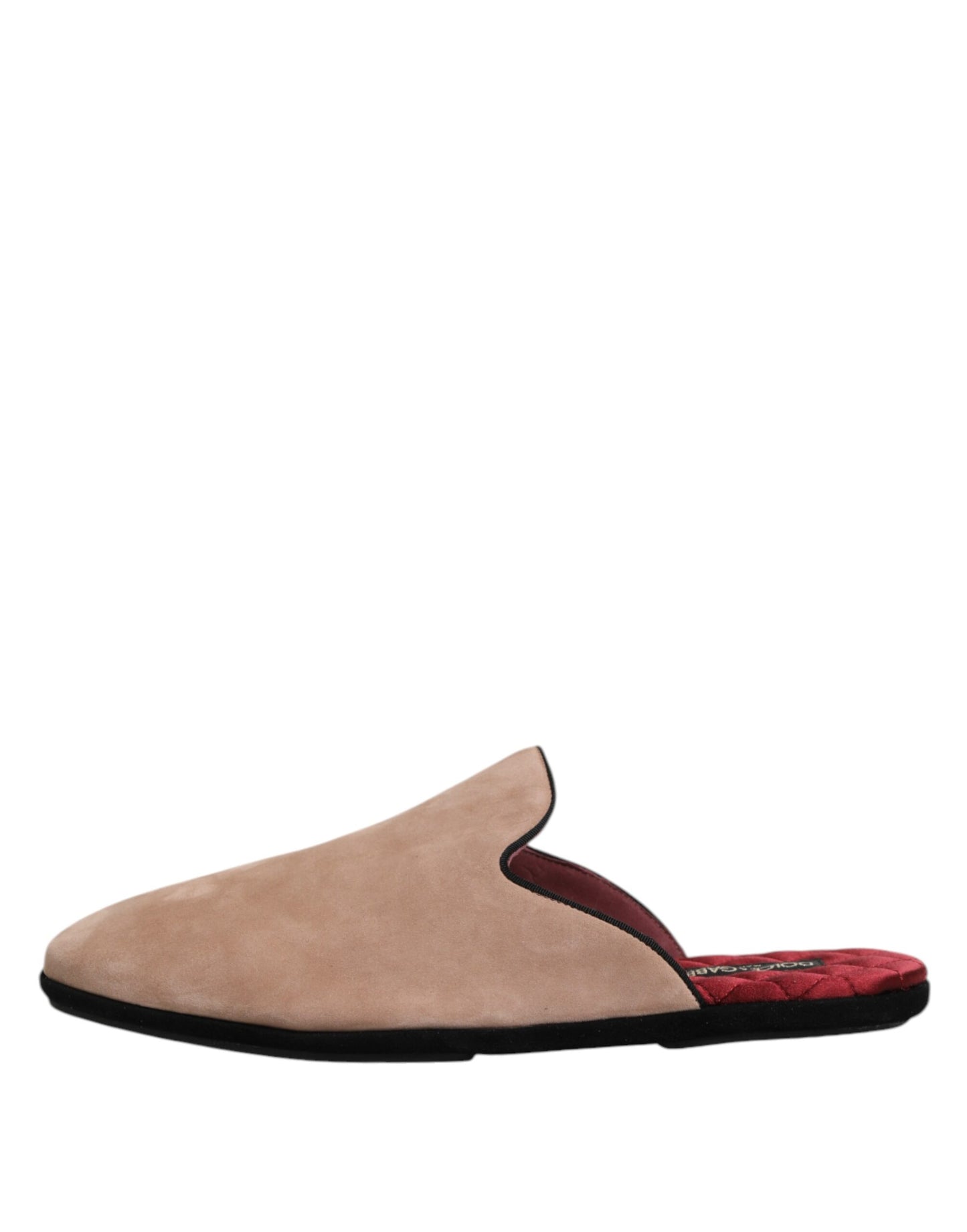 Dolce & Gabbana Beige Capra Suede Slides