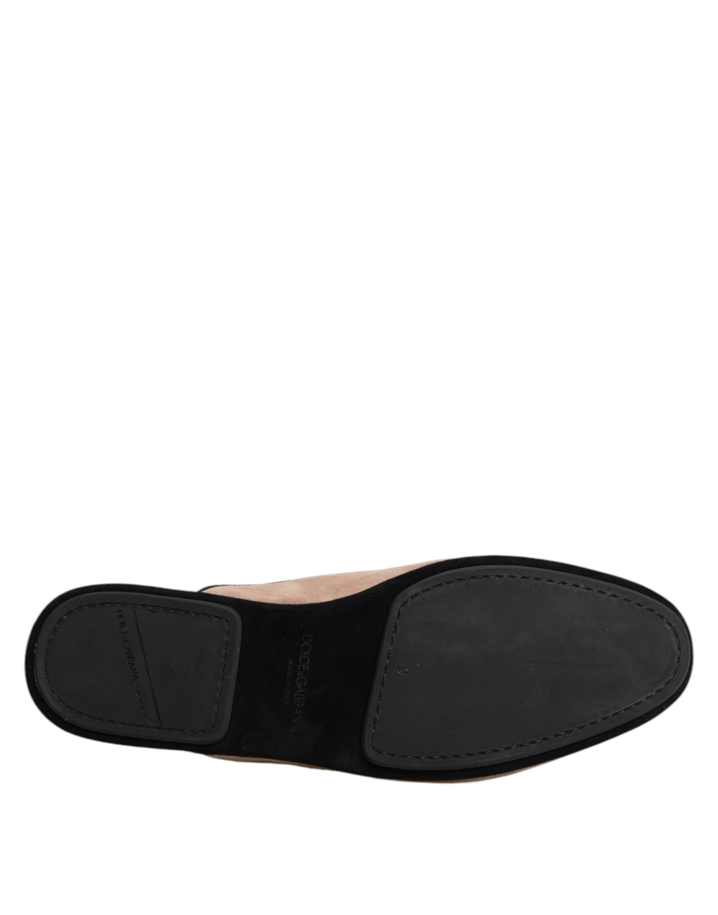 Dolce & Gabbana Beige Capra Suede Slides