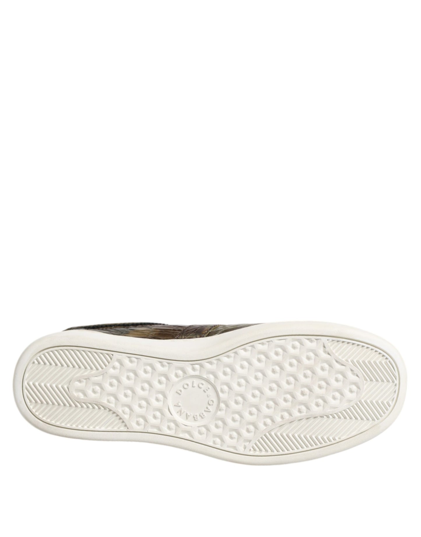 Dolce & Gabbana Brown Exotic Leather Low Top Sneakers
