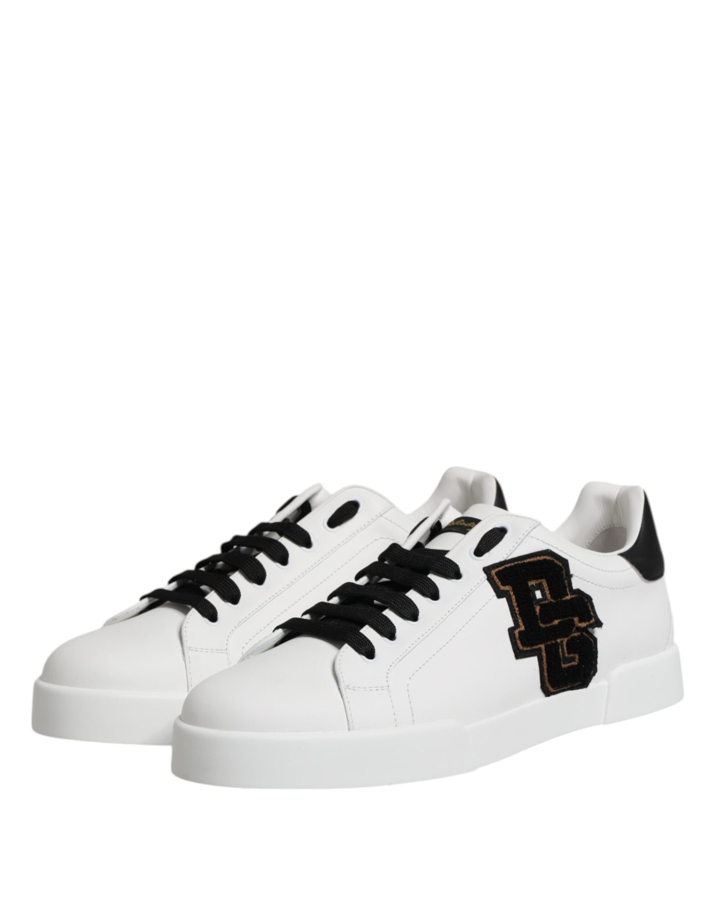 Dolce & Gabbana White DG Logo Portofino Low Top Sneakers