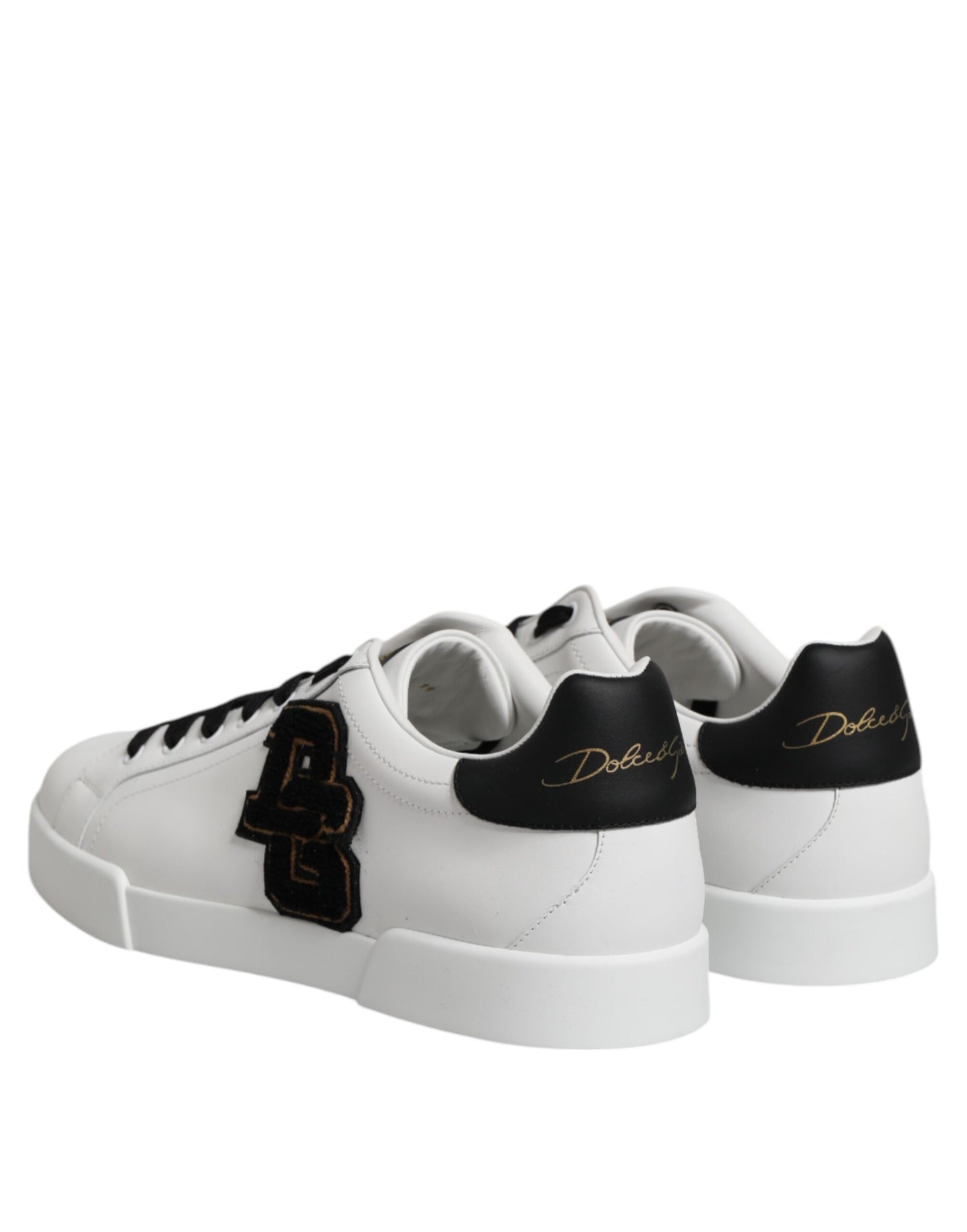 Dolce & Gabbana White DG Logo Portofino Low Top Sneakers