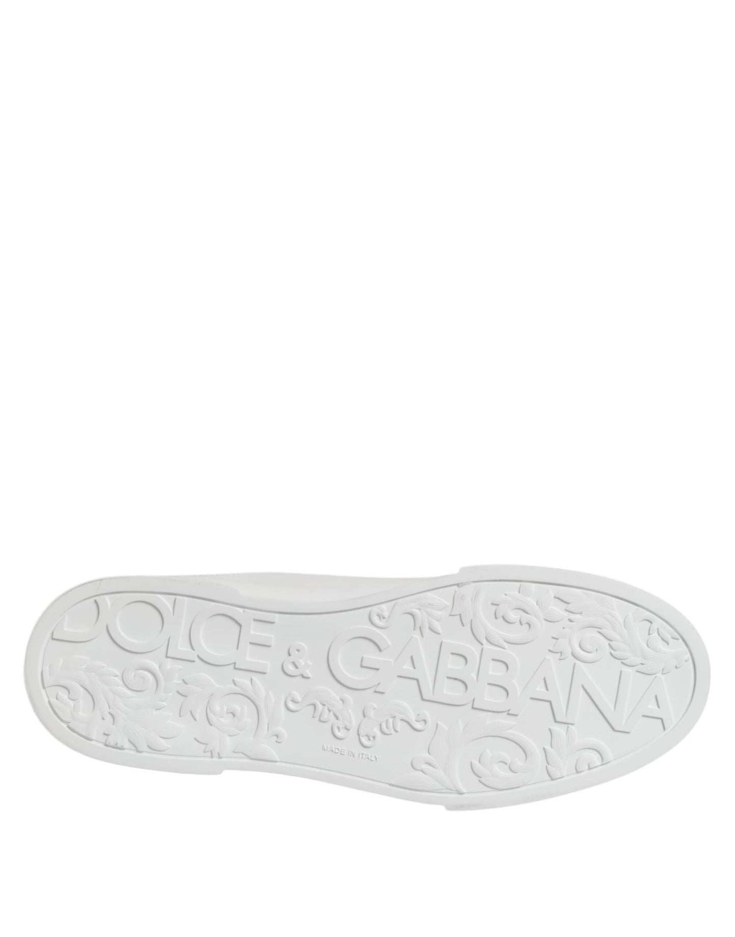 Dolce & Gabbana White DG Logo Portofino Low Top Sneakers