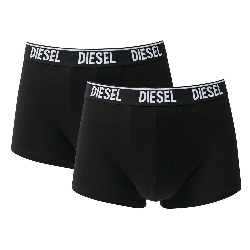 Diesel Black Cotton Underwear - Bipack Boxer Shorts