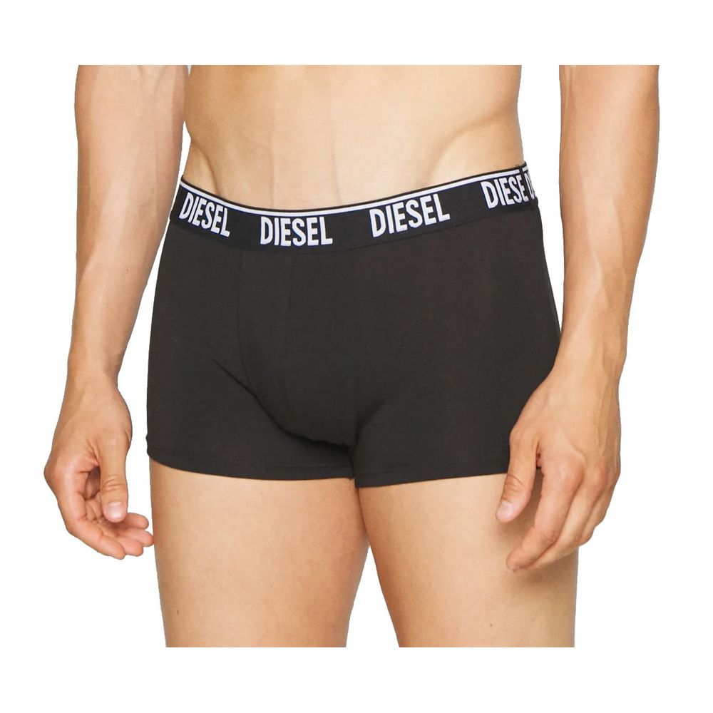 Diesel Black Cotton Underwear - Bipack Boxer Shorts