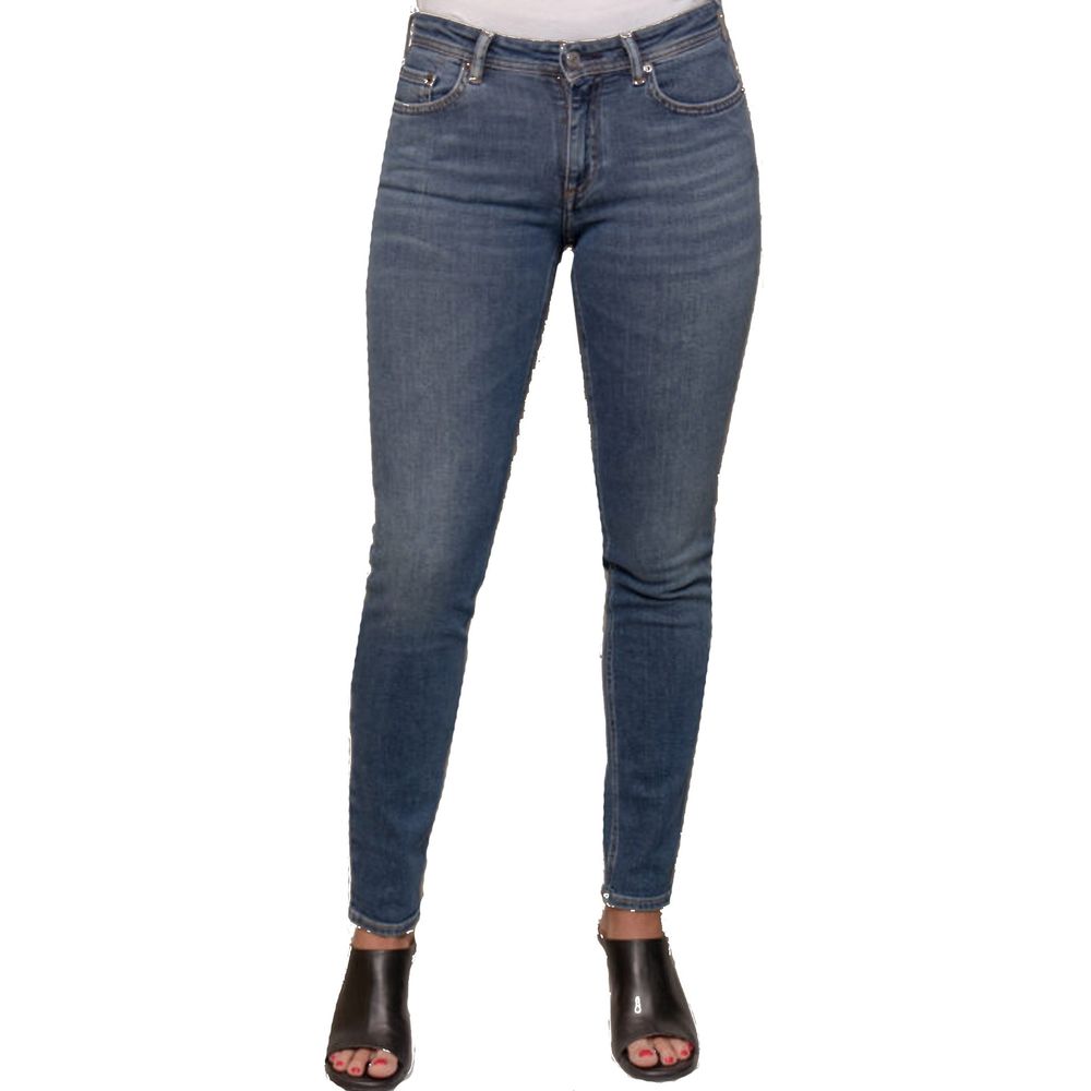 Acne Studios Blå Konst Climb Mid Blue Cotton Denim Jeans for Women