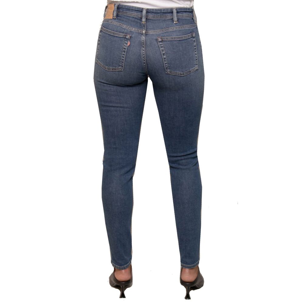 Acne Studios Blå Konst Climb Mid Blue Cotton Denim Jeans for Women