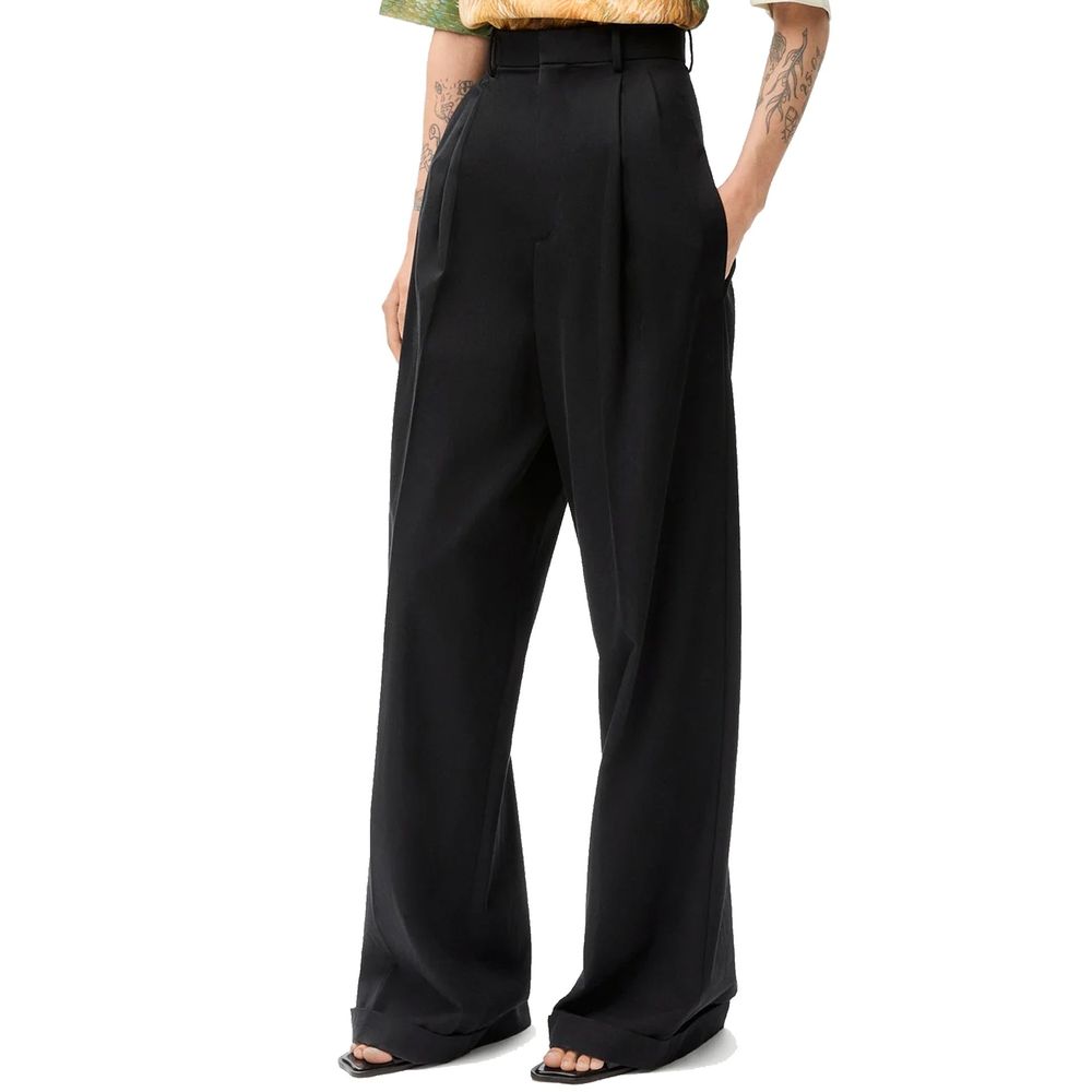 Loewe Cotton And Silk Pants - Elegant Relaxed Fit Trousers