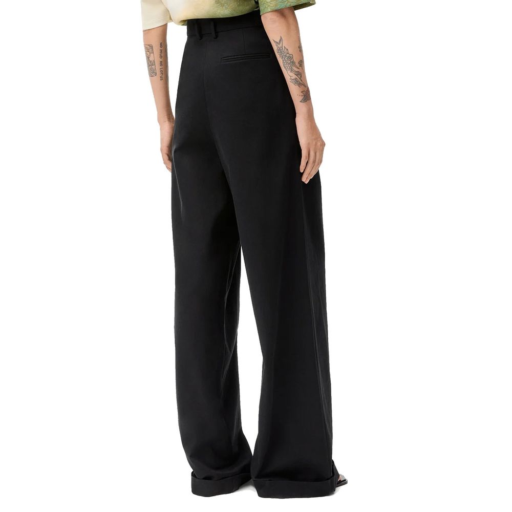 Loewe Cotton And Silk Pants - Elegant Relaxed Fit Trousers