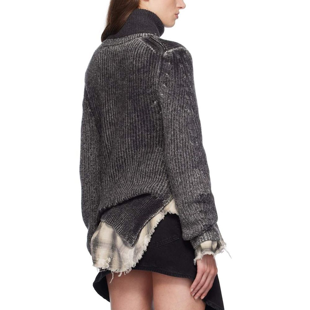 Acne Studios Wool Blend Turtleneck in Anthracite Grey