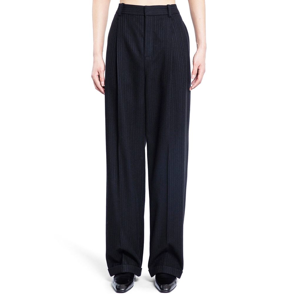Saint Laurent Cashmere And Wool Flannel 90's Striped Pants