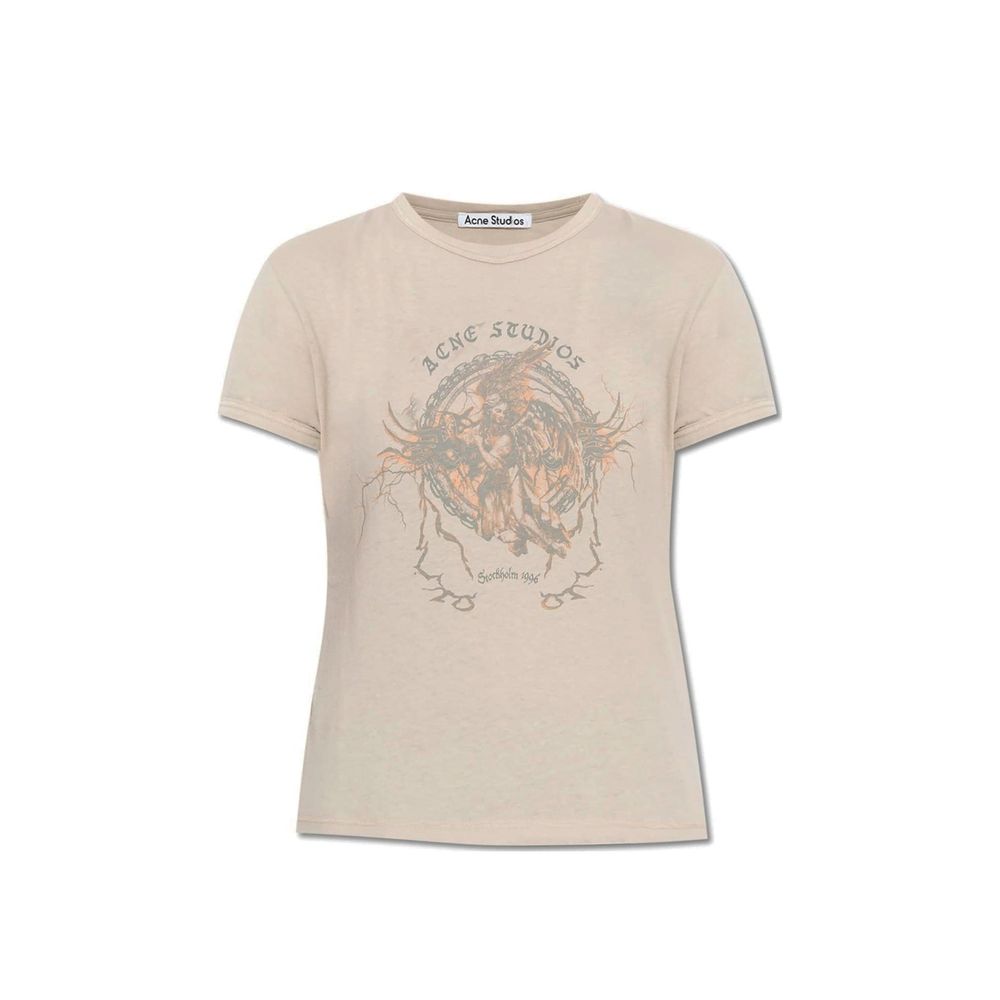 Acne Studios Printed T-Shirt in Faded Grey