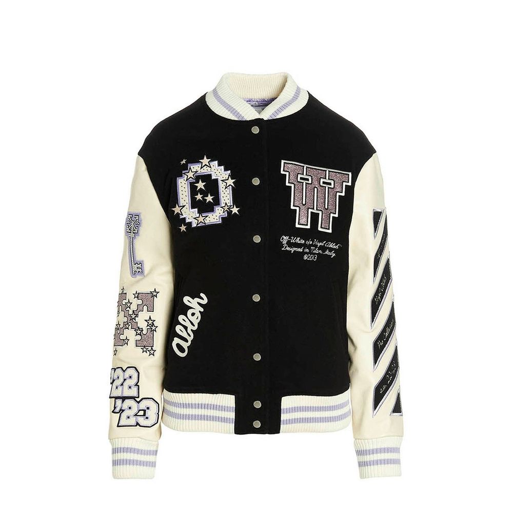 Off-White Wool Bomber Jacket for Women