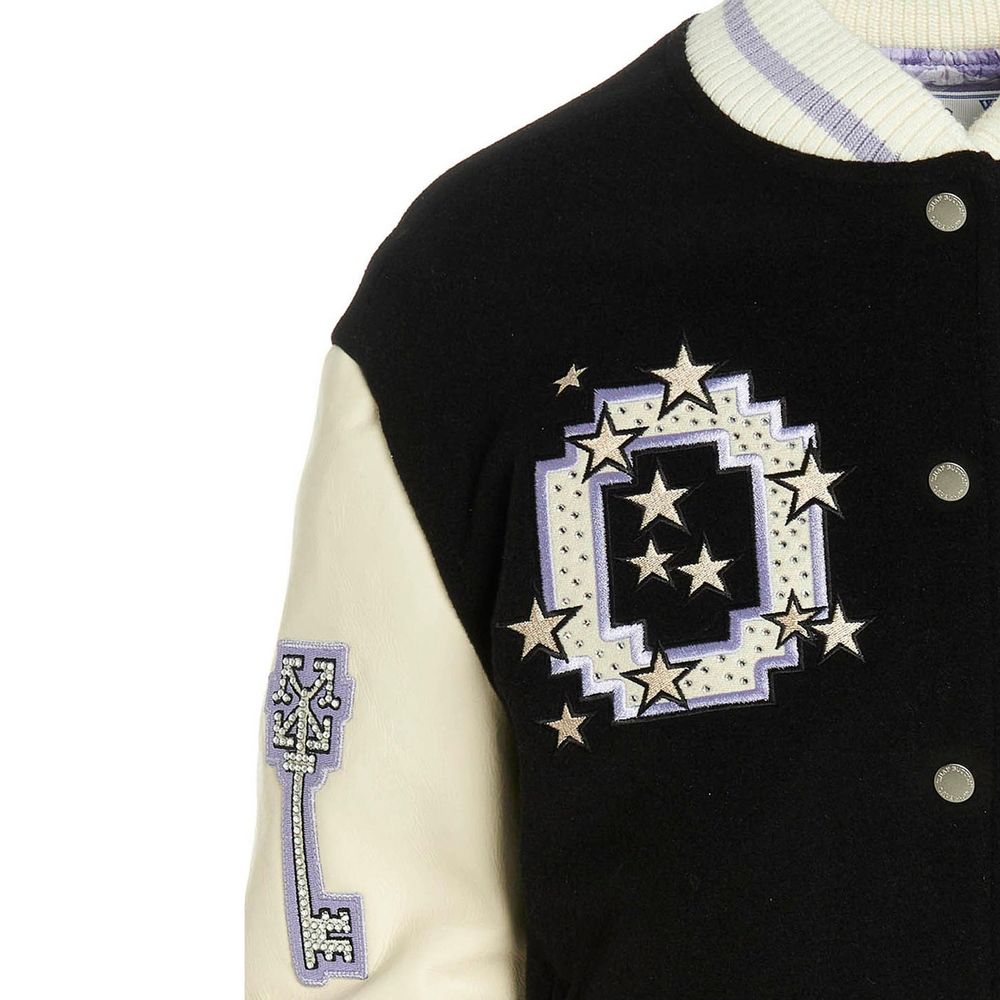 Off-White Wool Bomber Jacket for Women