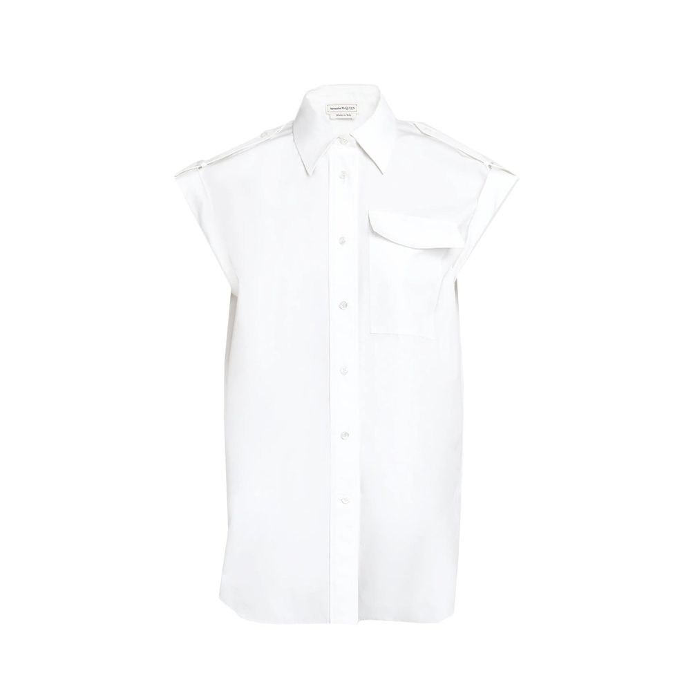 Alexander McQueen Sleeveless Cotton Shirt
