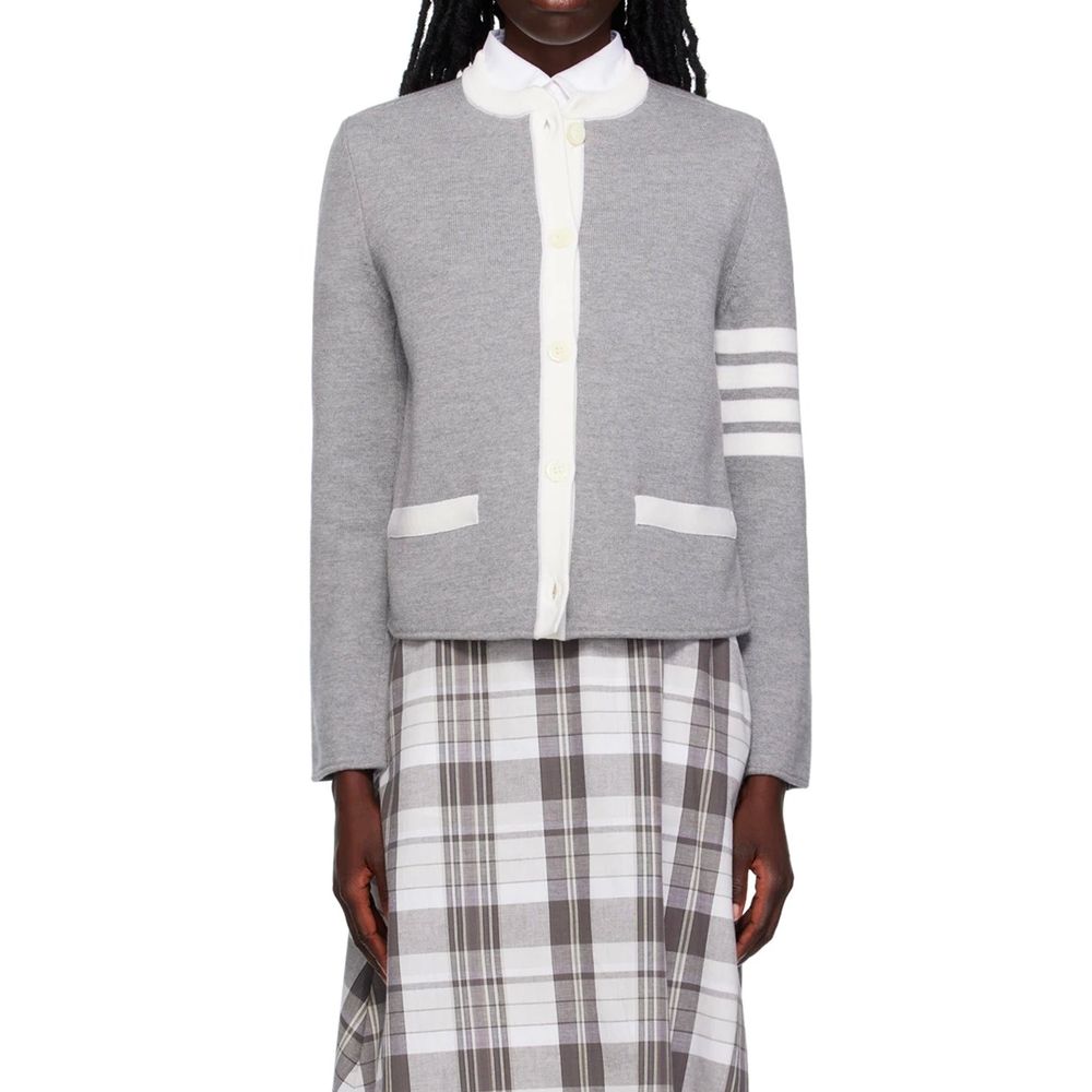 Thom Browne 4-Bar Wool Cardigan