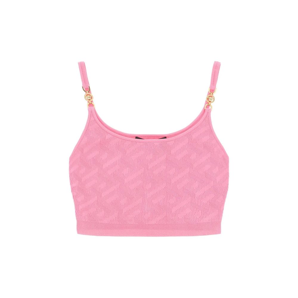 Versace La Greca Cropped Top: A Statement of Glamour