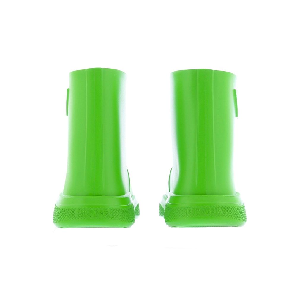Prada Green Logo Rubber Boots