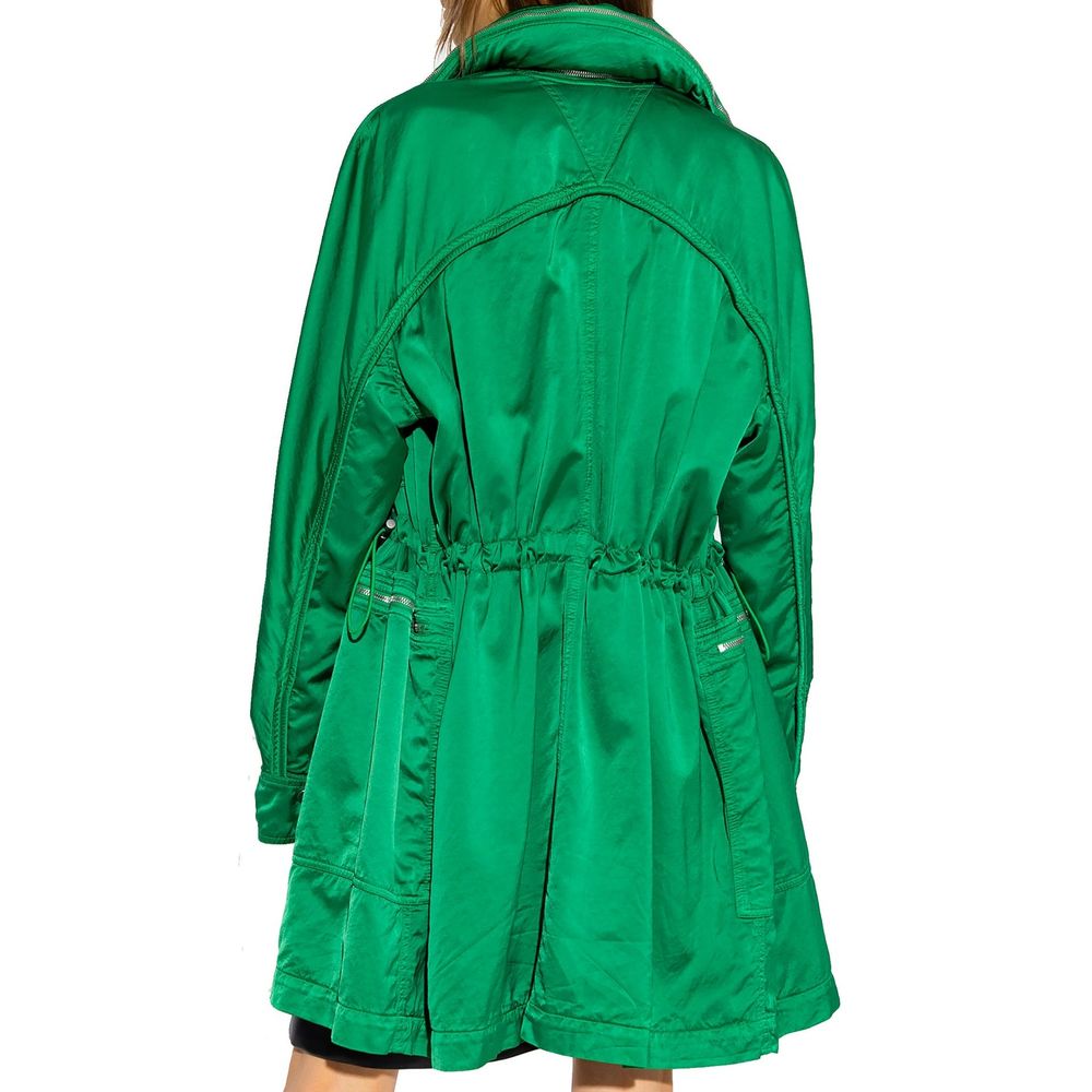 Bottega Veneta Green Satin Parka