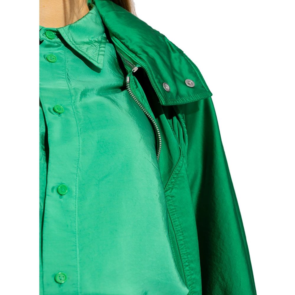 Bottega Veneta Green Satin Parka