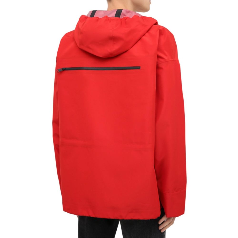 Bottega Veneta Red Hooded Windbreaker Jacket for Men