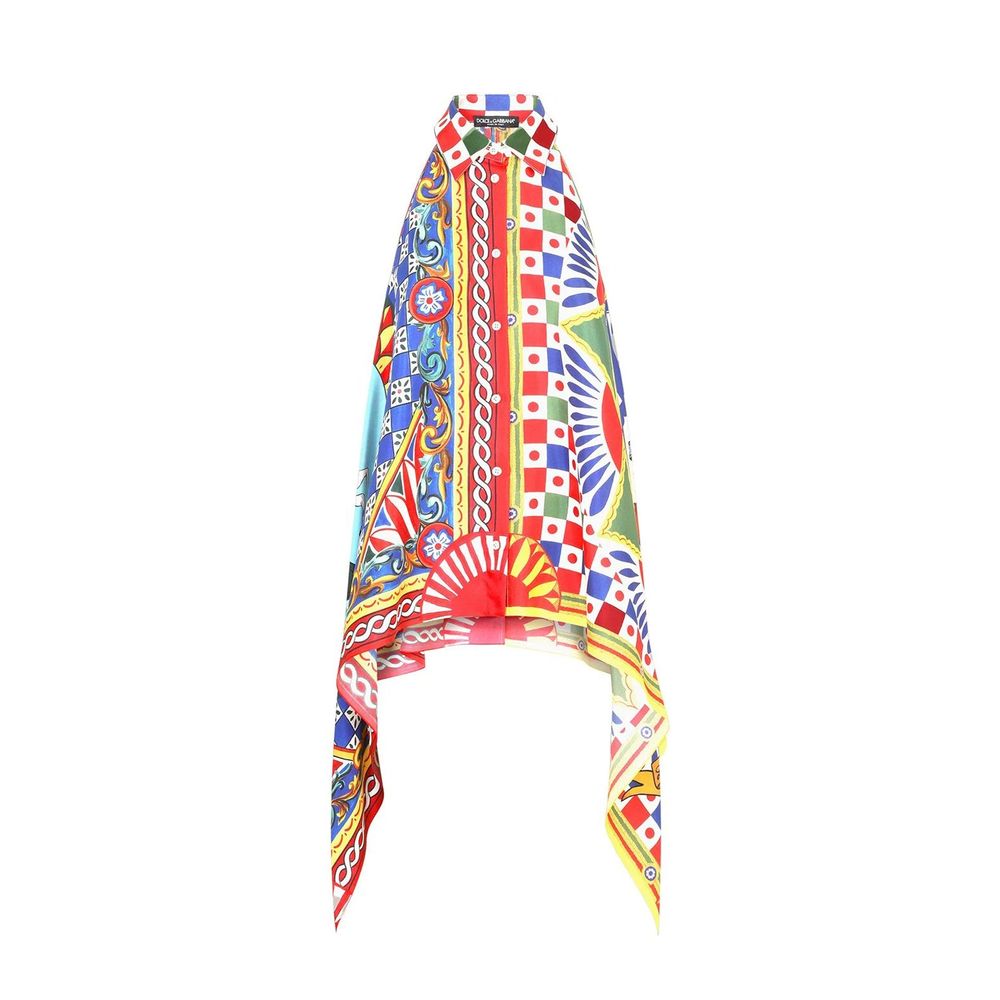 Dolce & Gabbana Halterneck Silk Shirt